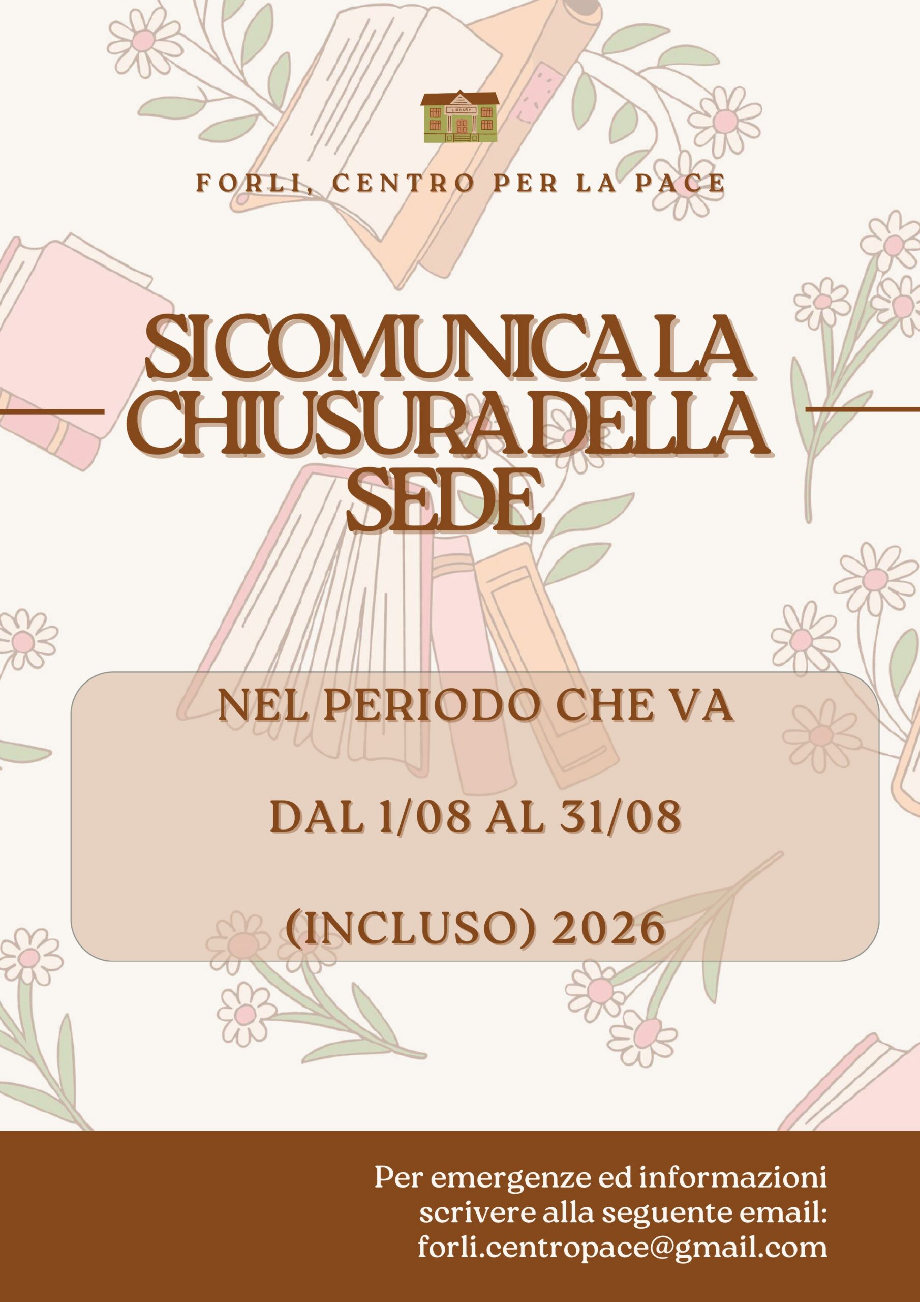 Chiusura sede agosto2026